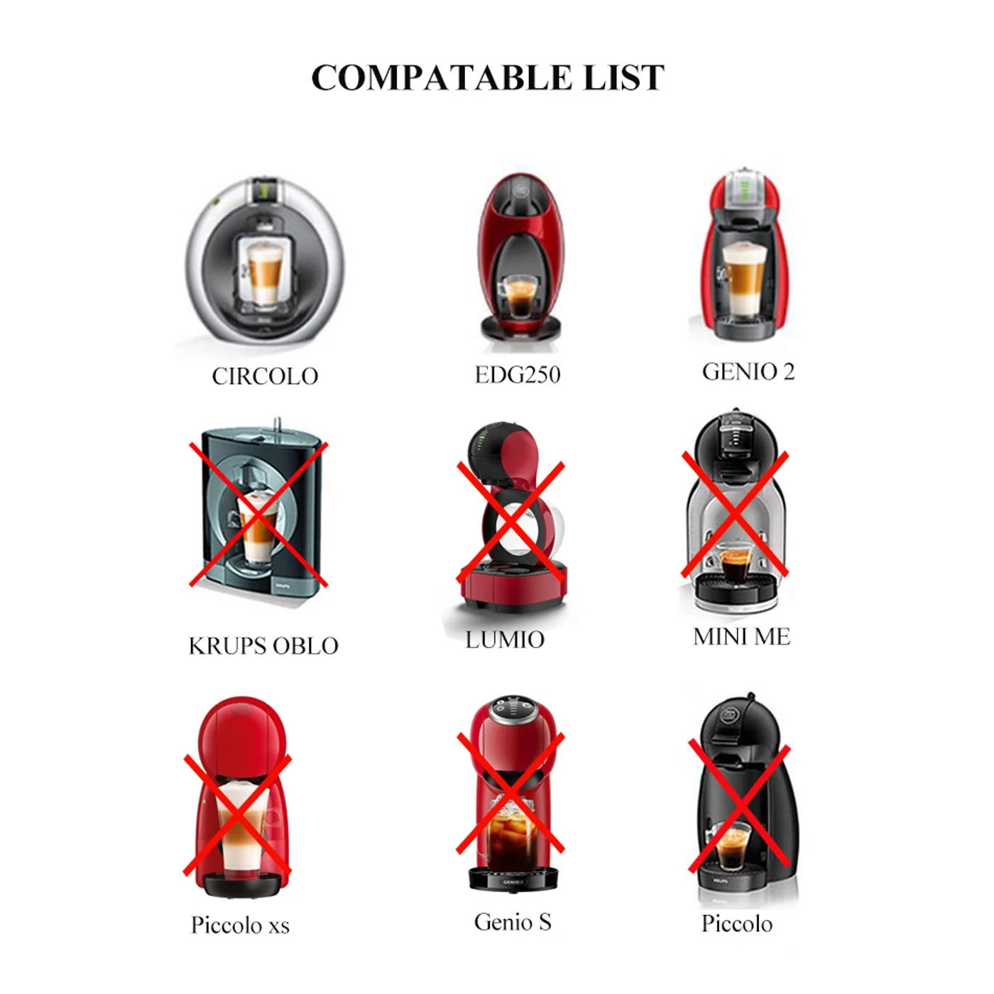 Description Picture 3 of itemICafilas Capsule Adapter Stainless Steel Compatible Reusable Coffeeware Pod for Dolce Gusto for Coffee Machine Parts