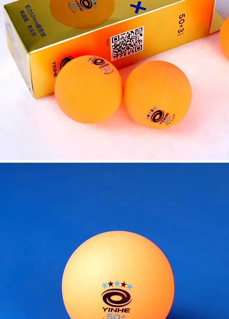 Description Picture 6 of itemYINHE 2/5PCS/Box Table Tennis Balls 5Stars 50+mm Plastic ABS+ Material Seamed Ping Pong Ball for Training and Entertainment Ball