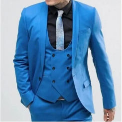 Latest Design Fashion Men Suit Smart Casual Slim Fit Blazers Hombre Business High Quality Custom 3 Piece Set Jacket Vest Pants