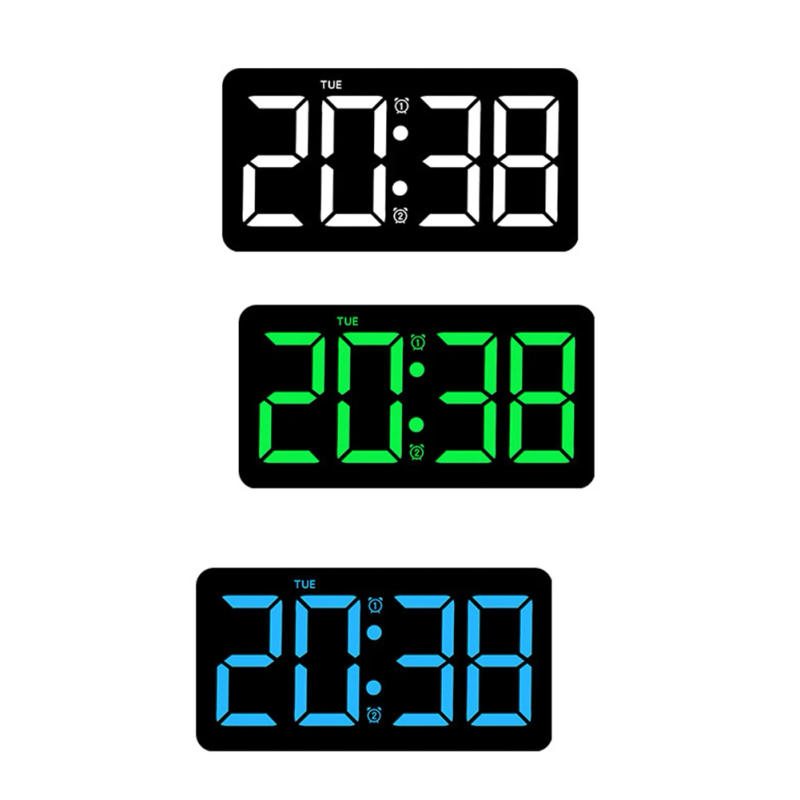Description Picture 2 of itemDigital Wall Clock, LED Screen Digital Clock With Remote Control, Large Wall Clock With Temperature Humidity Display, 10.5" Tabl