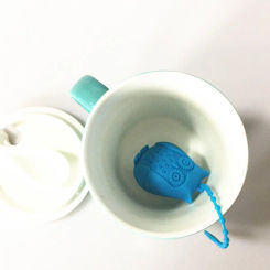 Cute Owl Tea Bags Tea Strainer Food Grade Creative Silicone loose-leaf Tea Infuser Filter Cartoon Diffuser Fun Tea Accessories