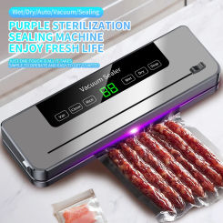 Electric Vacuum Sealer Dry Wet Food Sealed Packaging Kitchen Food Storage Seal Touch Key Built-In Cutter Knife With 10pcs Bags