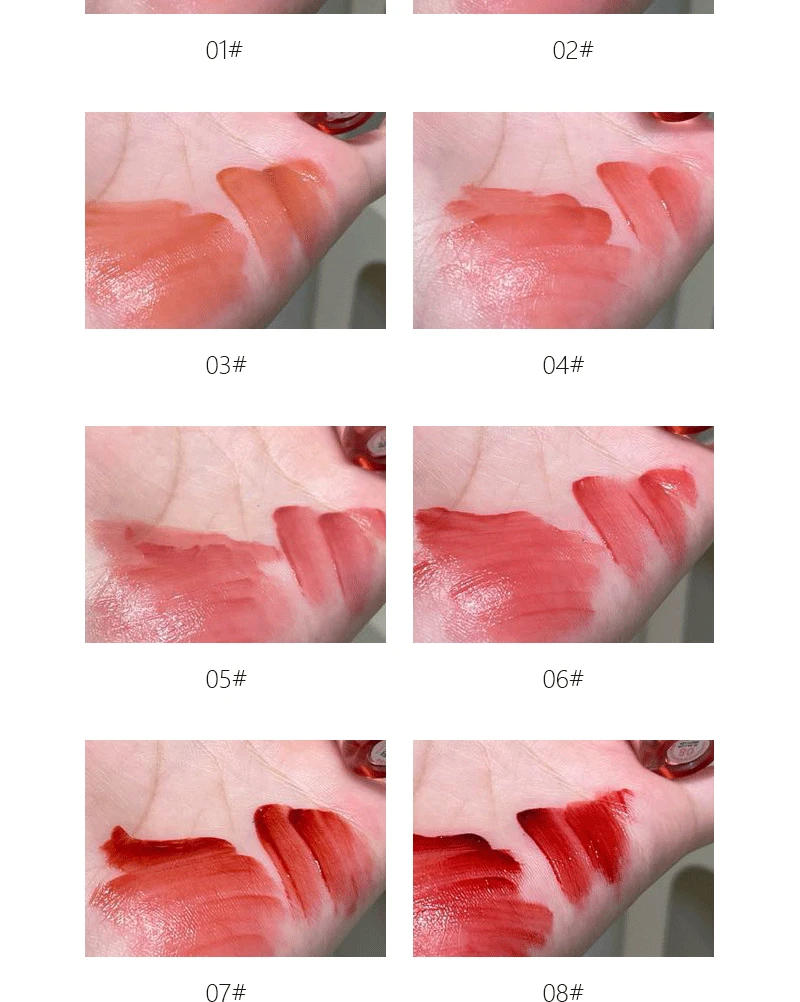 Description Picture 6 of item8 Colors Mirror Water Light Lip Gloss Make Up Glass Lip Glaze Waterproof Lipstick Moisturizer Lips Plumping Non-sticky Lip Tint