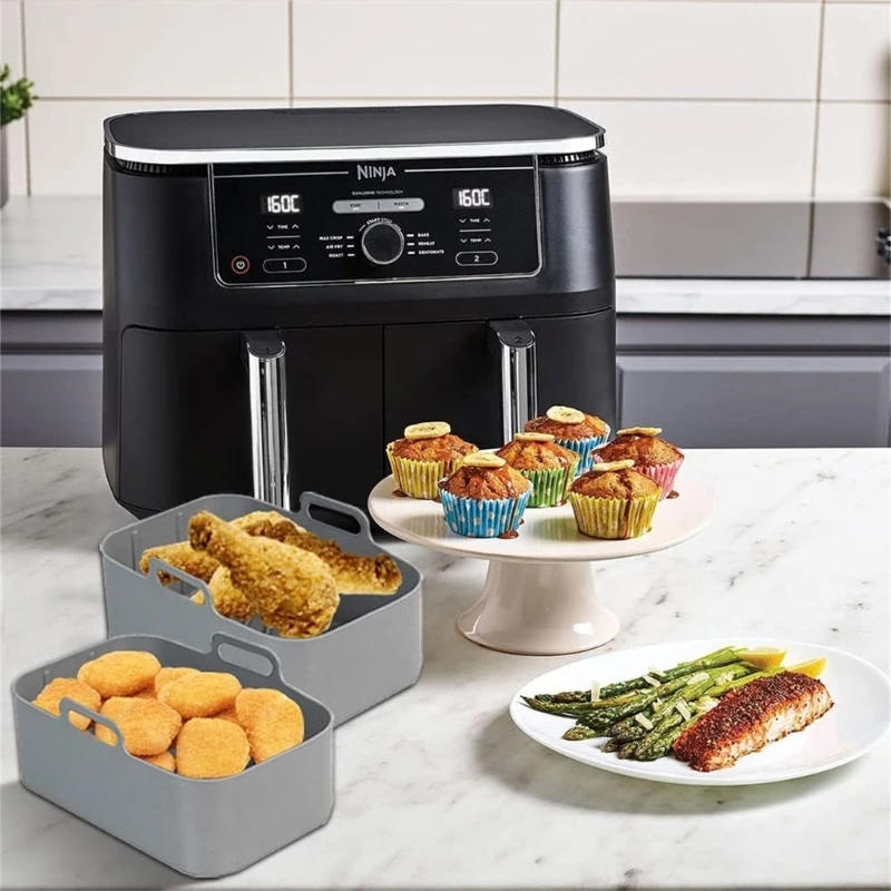 Description Picture 3 of itemD0AB Air Fryers Oven Baking Tray Fried Chicken Basket Silicone Air Fryer Tray