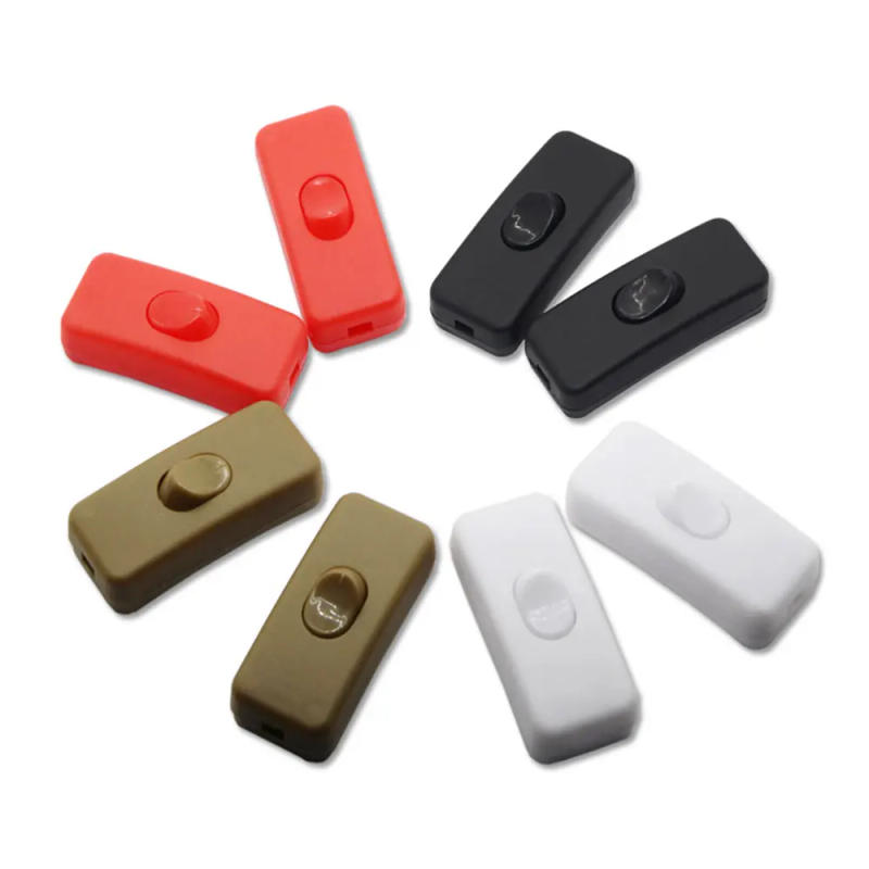 Description Picture 2 of item1PCS DIY ON/OFF Inline Switch Black Inline Table Lamp Desk Light Cord Cable Switch 110-250V