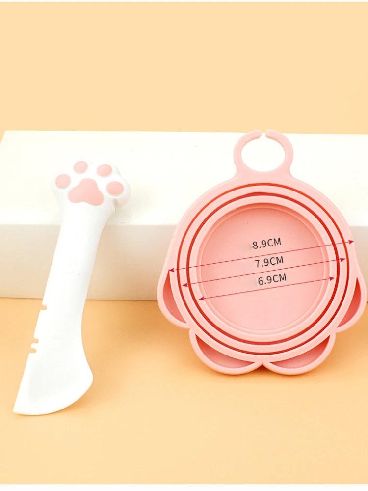 Description Picture 5 of itemPet Multifunctional Can Opener Spoon Wet Food Mixing Spoon Silicone Cat Can Sealing Cover Food Storage Dog Accessory