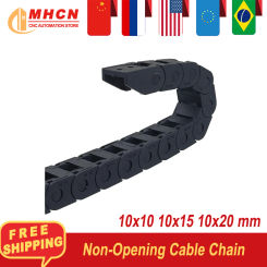 R18 Cable Chains 10x10 10x15 10x20 mm Bridge Type Non-Opening Plastic Towline Transmission Drag Chain for CNC Machine