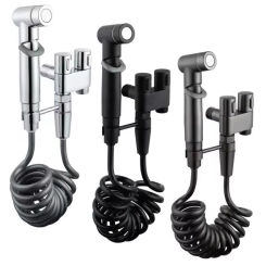 Silver/Black/Gray Bidet Faucets Stainless Steel Bathroom Toilet Faucet Bidet Sprayer Set Hygienic Shower Faucet Bide Toilet Tap