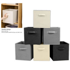 Cube Non Woven Fabric Storage Bin Collapsible Storage Box Home Supplies , Kid Toy Storage Organizer Cabinet drawer organization