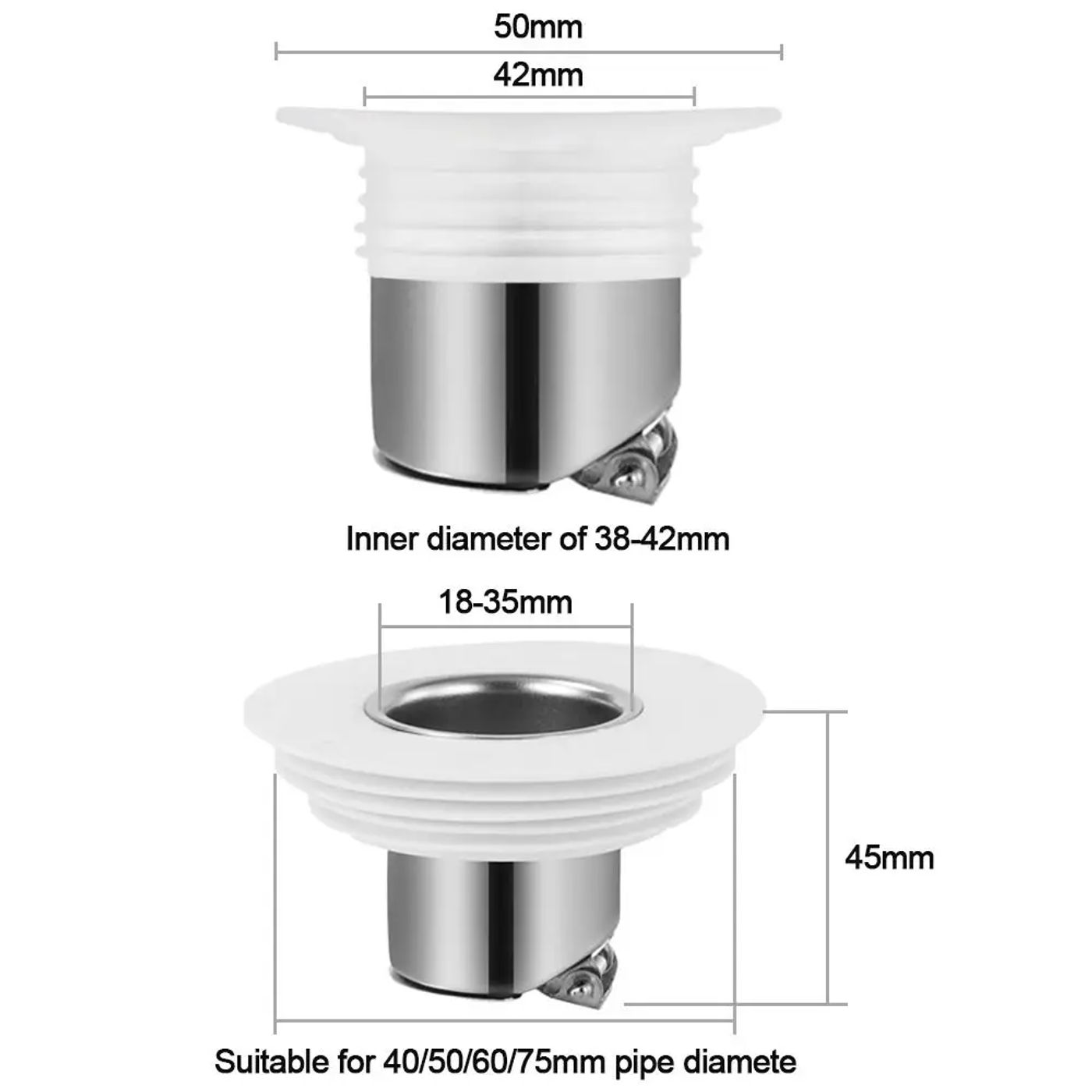 Description Picture 4 of itemFloor Drain Anti Odor One Way Valve Water Pipe Plug Seal Stopper Drain Cover Shower Drainer Kitchen Bathroom Accessories