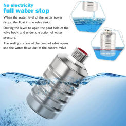 304 Stainless Steel Fully Automatic Water Level 1/2" to 3/4'' Control Float Valve,Water Level Controller for Water Tank Pool