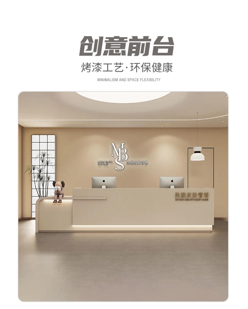 Description Picture 2 of itemModern Service Reception Desks Beauty Salon Executive Club Lectern Corner Reception Desks Shop Empfangstheke Luxury Furniture