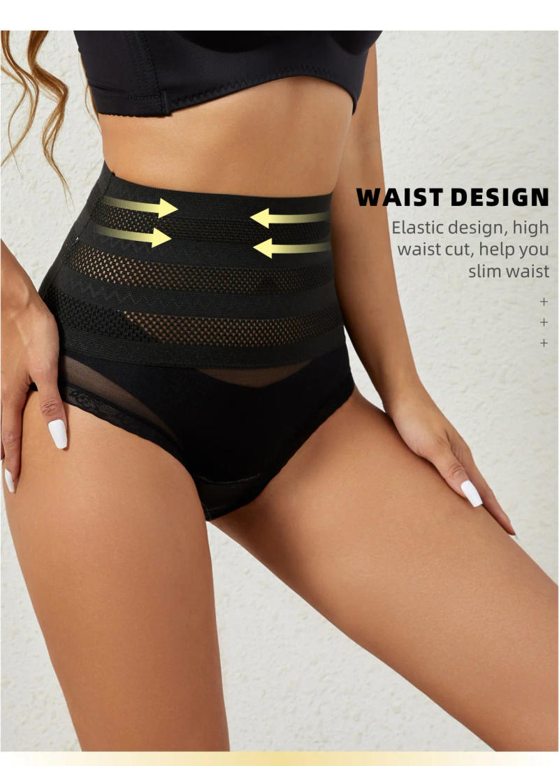 Description Picture 5 of item2Pcs/Set Women Bodyshaper Tummy Control Bottoming Panties Belly Tightening Pants Lifting Hip High Waist Female Underwear