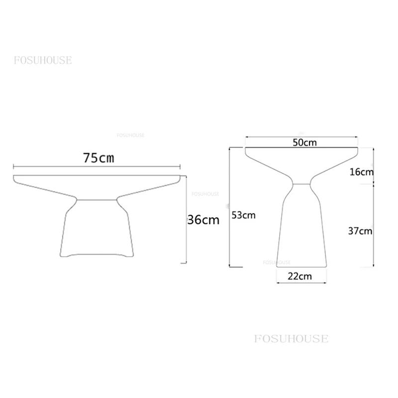 Description Picture 2 of itemTempered Glass Coffee Table for Living Room Furniture Nordic Corner Table Set Light Luxury Stainless Steel Home Round Side Table