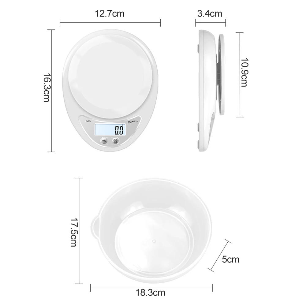 Description Picture 6 of item1g/5kg Electronic Scale Portable Digital Scale Food Balance Measuring Weight Kitchen Scales Small Scale Weighing In Grams