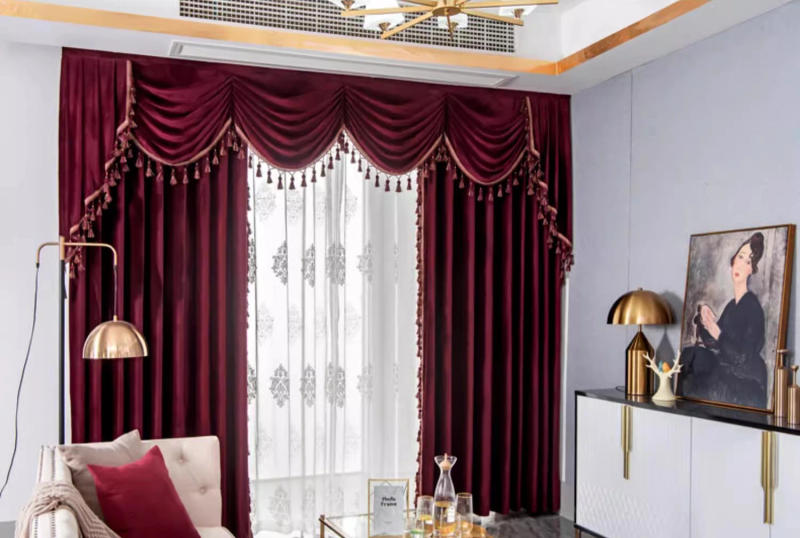 Description Picture 6 of itemLuxury European Style Curtains for Living Room Bedroom Velvet Valance Window Curtains High Shading Drapes Custom Solid Color