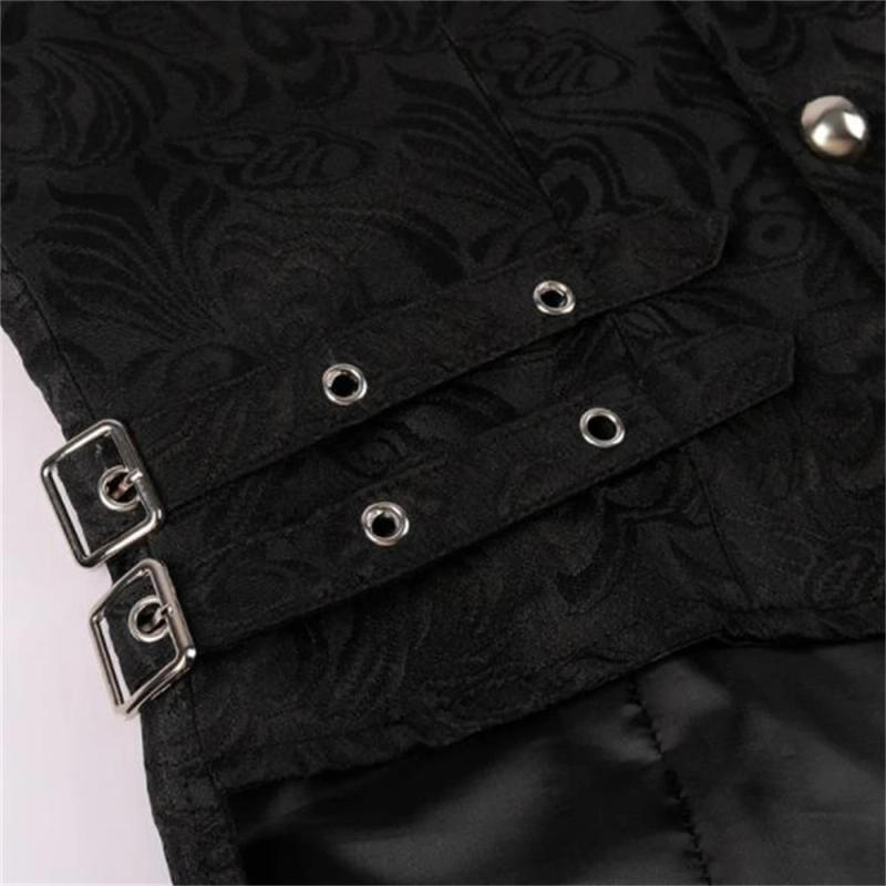 Description Picture 6 of itemTuxedo Vest Waistcoat Victorian Costume Suits Coat Men's Lapel Collar Punk Vintage Double Breasted Jacquard Dinner Tailcoat