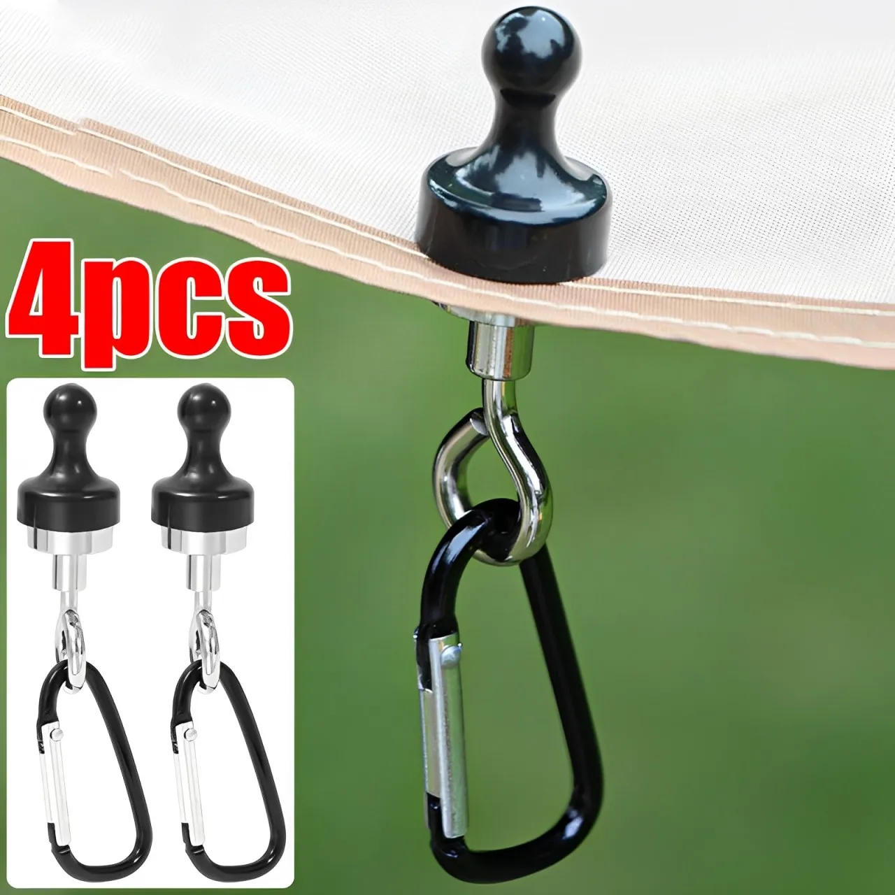 Description Picture 2 of item4/1pcs Strong Magnetic Aluminum Alloy Carabiner Keychain Outdoor Camping Climbing Snap Clip Lock Buckle Hook Tool Accessories