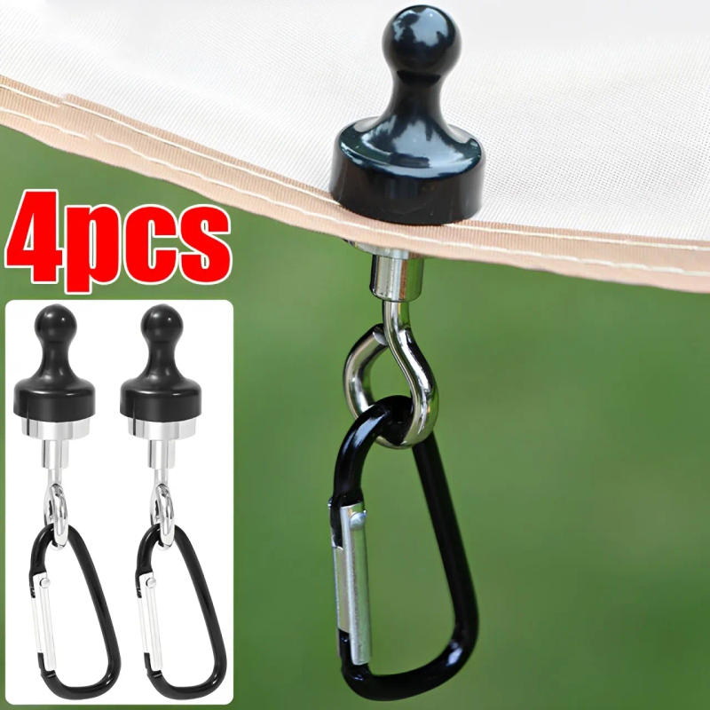Description Picture 2 of item4/1pcs Strong Magnetic Aluminum Alloy Carabiner Keychain Outdoor Camping Climbing Snap Clip Lock Buckle Hook Tool Accessories