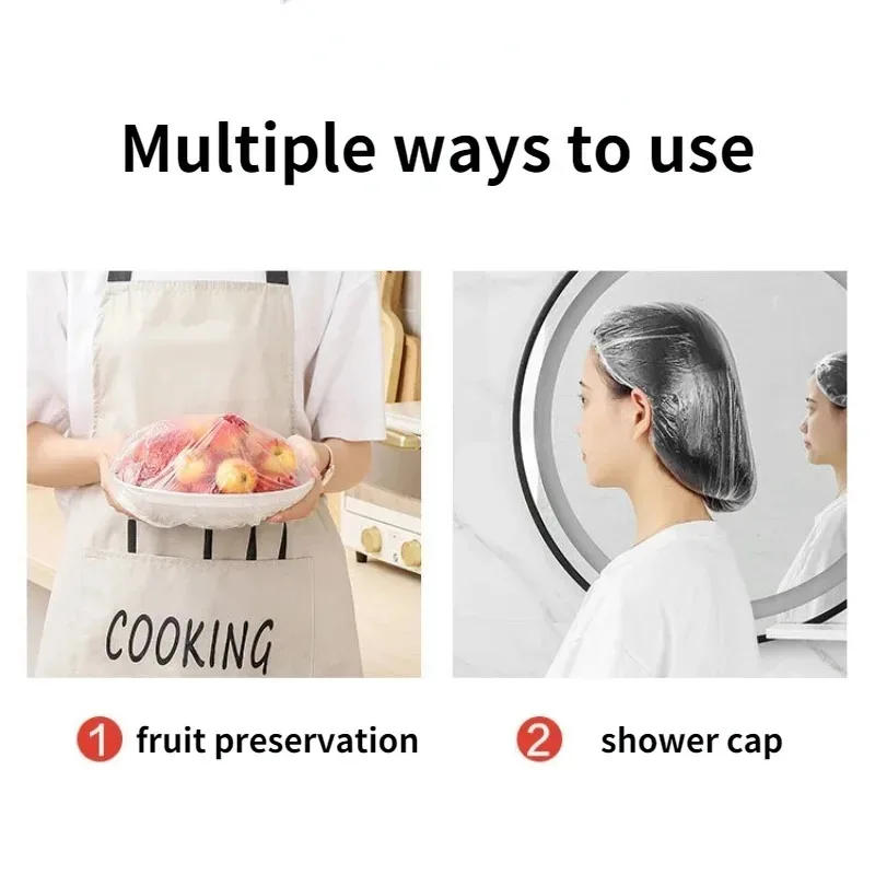 Description Picture 4 of itemPlastic Disposable Food Cover Colorful Elastic Wrap Food Covers Fresh-keeping Lid Plate Kitchen Nylon Packaging Bags Storage Bag