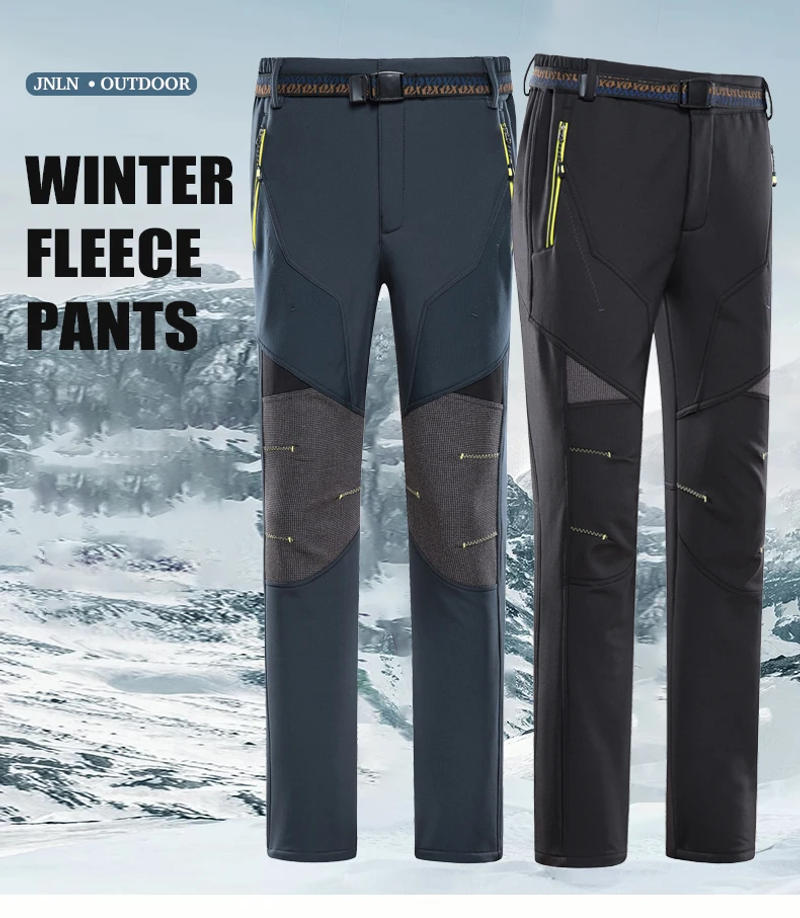 Description Picture 3 of itemLNGXO Men's Waterproof Fleece Pants Winter Windproof Thermal Trousers Trekking Hiking Climbing Skiing Outdoor Warm Thick Pants