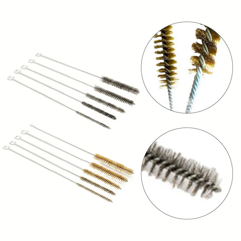 Description Picture 4 of item5/10pcs Cleaning Brushes Set Stainless Steel Brass Cylinder Wire Tube Pipe Cleaning Brush Paint Spray Guns Cleaning Brush