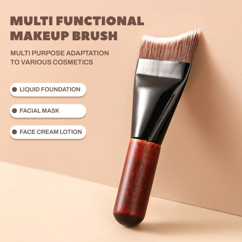 Description Picture 2 of item1Pc Mini Ultra Thin Foundation Brush Synthetic Flat Head Streak-free Application for Liquid Cream All Skin Types Makeup Brushes