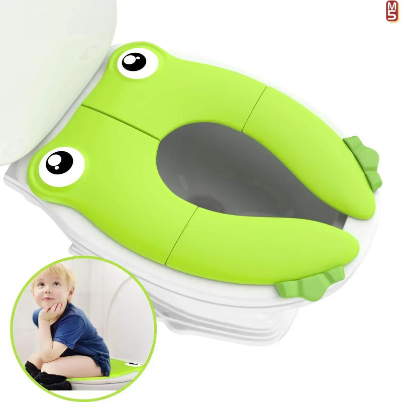 Description Picture 3 of itemPortable Potty Seat for Toddler Travel - Foldable Non-Slip Potty Training Toilet Seat Cover for Girls, Pink Potty Training Seat