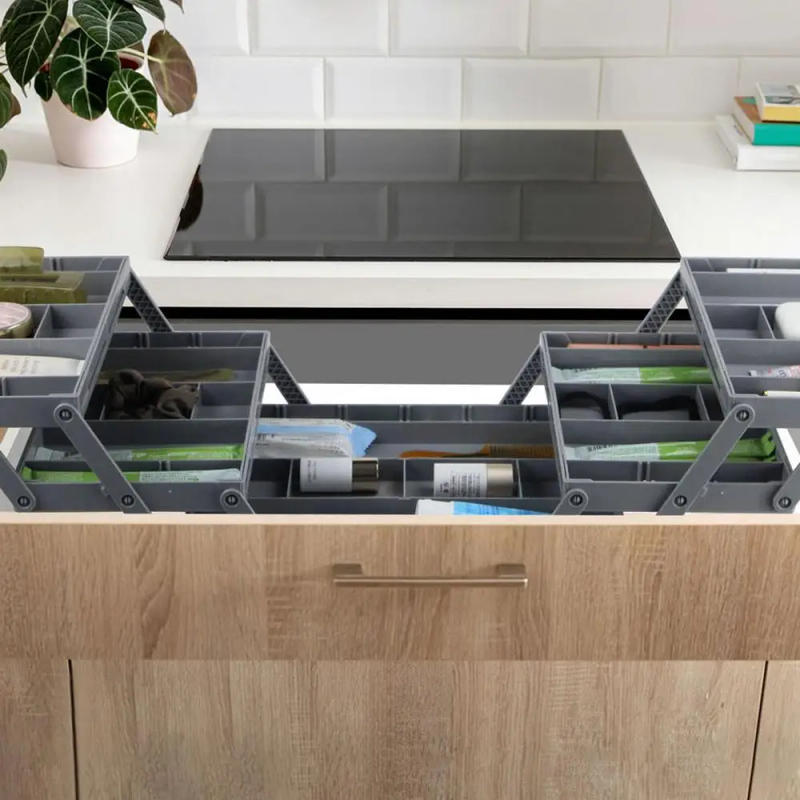 Description Picture 6 of item2/3 Tier Drawer Organizer Storage Tray Expandable Drawer Jewelry Organizer Adjustable Foldable Desktop Organizer Box