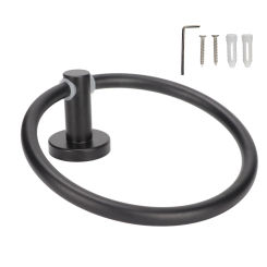 Modern Space Aluminum Round Towel Ring Holder for balcony Hotel Bath Hardware