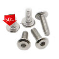 5-20 pieces M3 M4 M5 M6 M8 304 stainless steel large hexagon inner hexagon flat head furniture rivet screw connector connecting