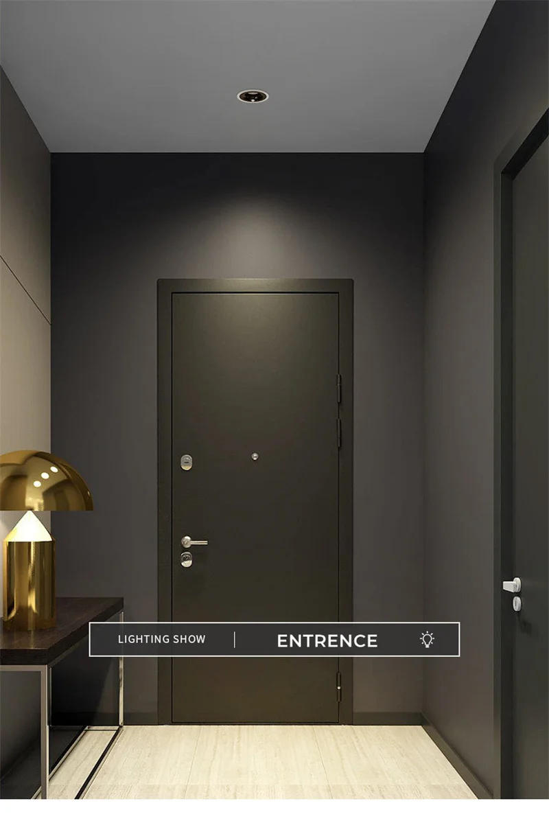 Description Picture 5 of itemEmbedded PIR Motion Sensor Spotlight COB Radar Infrared Downlight For Entrance Corridor Aisle Living Room Opening 75mm AC85-265V