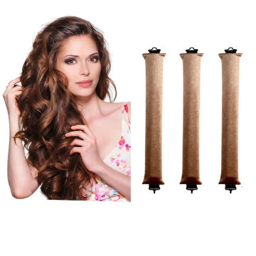 3pcs/set 2024 New No Heat Curling Iron Thick 3cm Big Wave Dry Hair Lazy Sleep Curling God Hair Rollers for Women