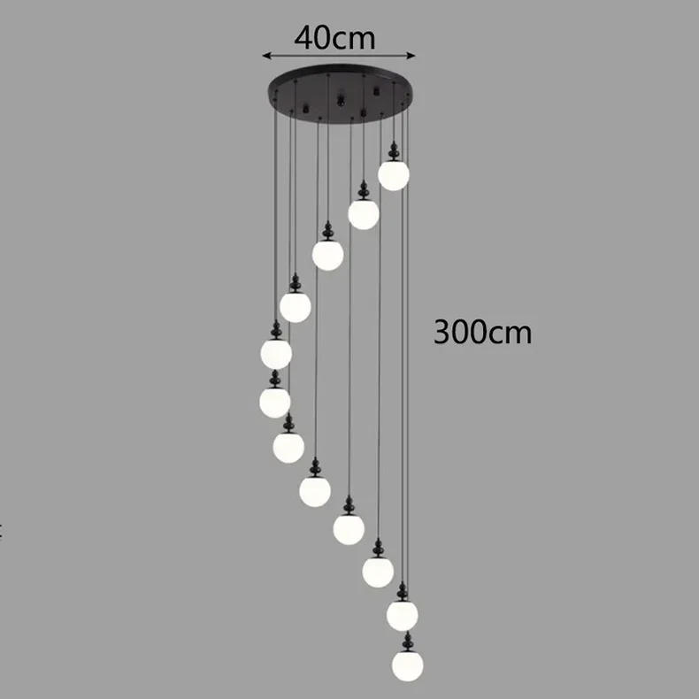 Description Picture 6 of itemModern home decoration crystal chandelier, stair Pendant lamp, living room Pendant lights, interior lighting