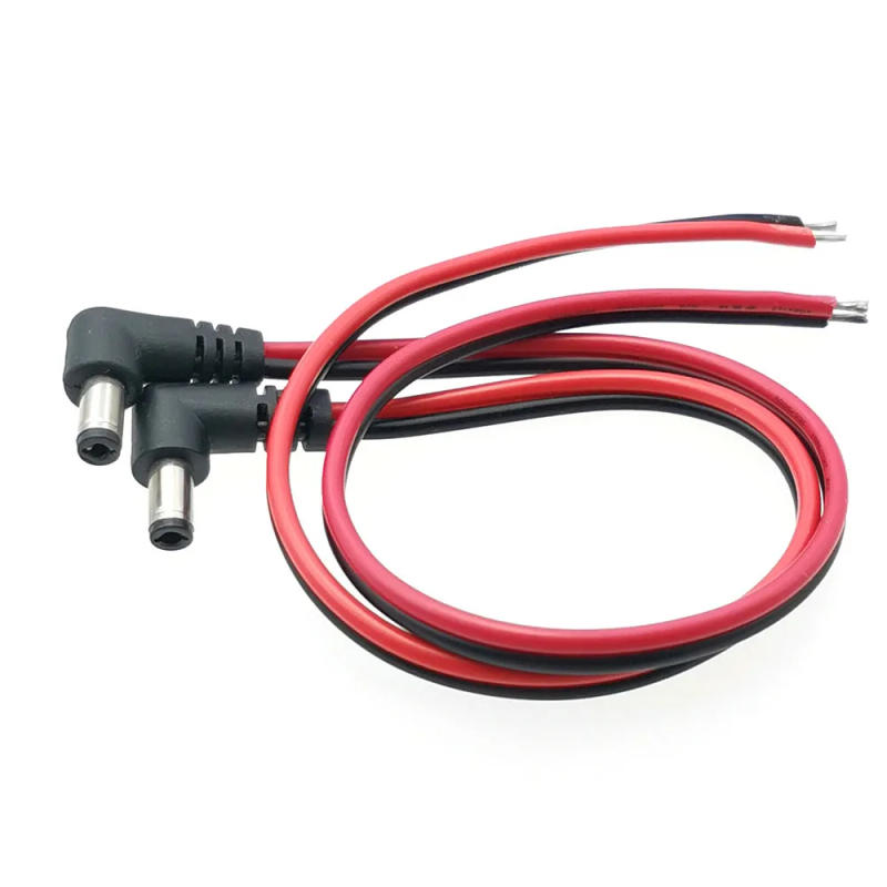 Description Picture 3 of item1pc DC Power connector 5.5 X 2.1mm / 2.5mm Male Plug Right Angled 90 Degree 5.5*2.1 5.5*2.5 Plug Connector With 18AWG Cable