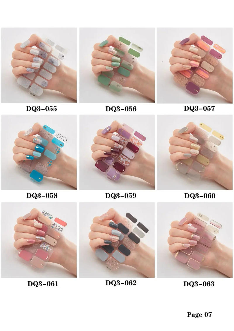 Description Picture 5 of itemSemi Cured Gel Nails Art Stickers Fashion Solid Color Manicure Decal UV LED Lamp Need Gel Nail Decals Nail Sticker Decoration