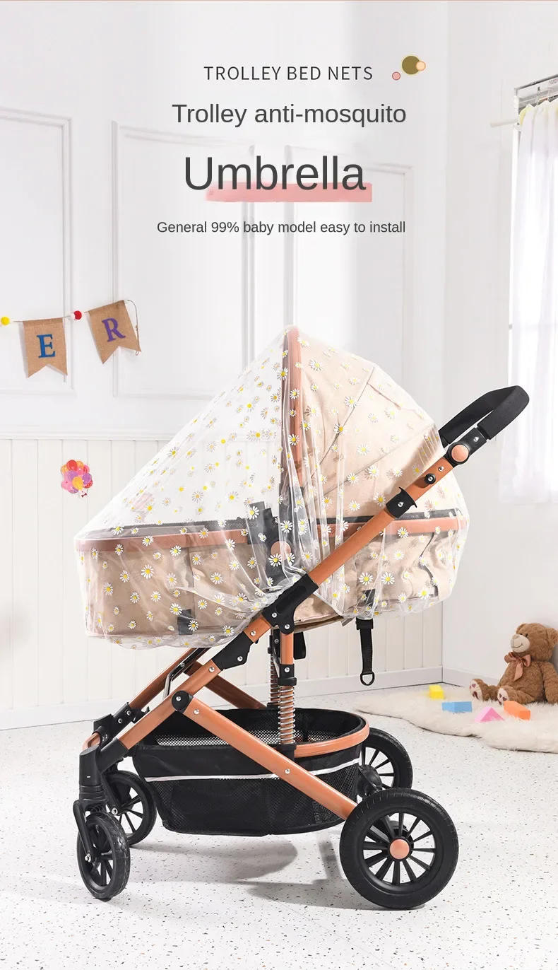 Description Picture 4 of itemBaby Stroller Mosquito Net Universal Pram Net Baby Sunshades Buggys Insect Net Fly Protection Cover for Stroller Pushchair