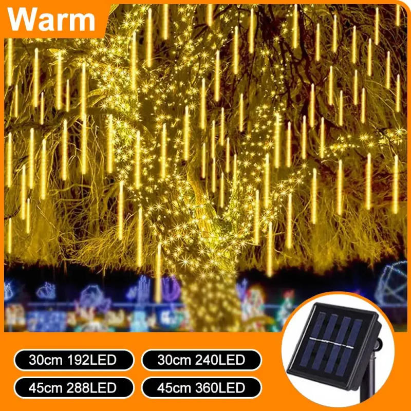 Description Picture 5 of item1PCS 192/240/288/360 LED LED solar seven color meteor shower light string