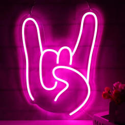 Gesture Neon Signs LED Neon Light Sign Light Up Neon Signs Wall Decor for Game Room Home Bar Man Cave Bar Decor Club