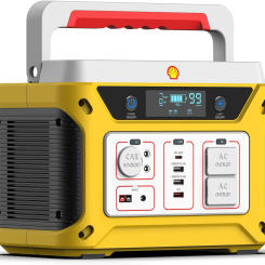 Portable Power Station 583Wh Solar Generator with Lithium Battery Pack 500W 10 Port 2 AC Outlets 60W USB-C PD Port LED Light