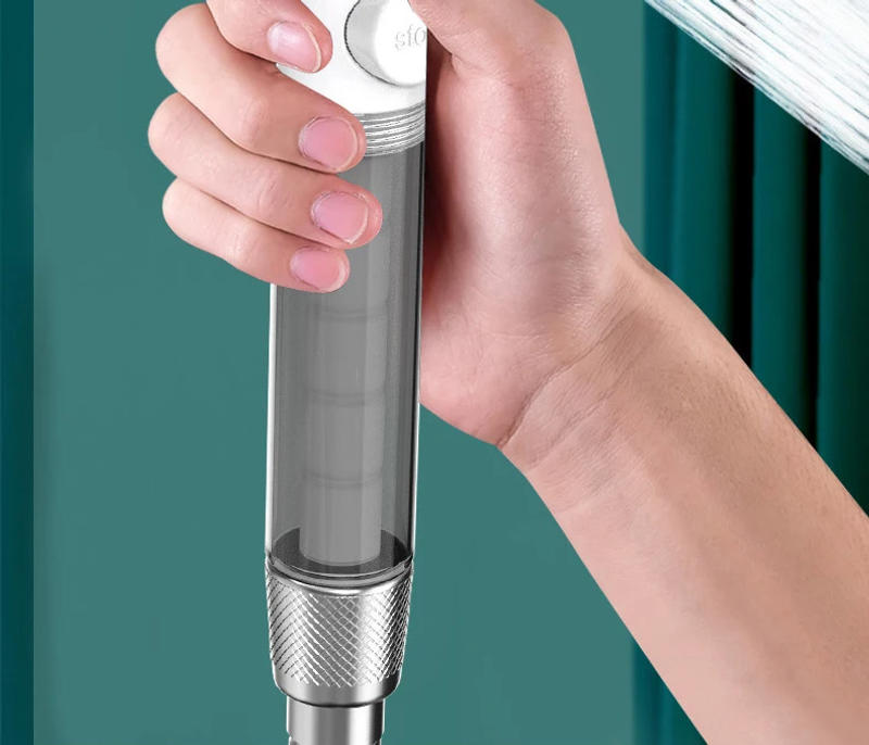 Description Picture 3 of item10 Spray Filtered Shower Head High-Pressure Handheld Water Saving Showerhead Fall Resistance Black White Bathroom Shower Nozzle