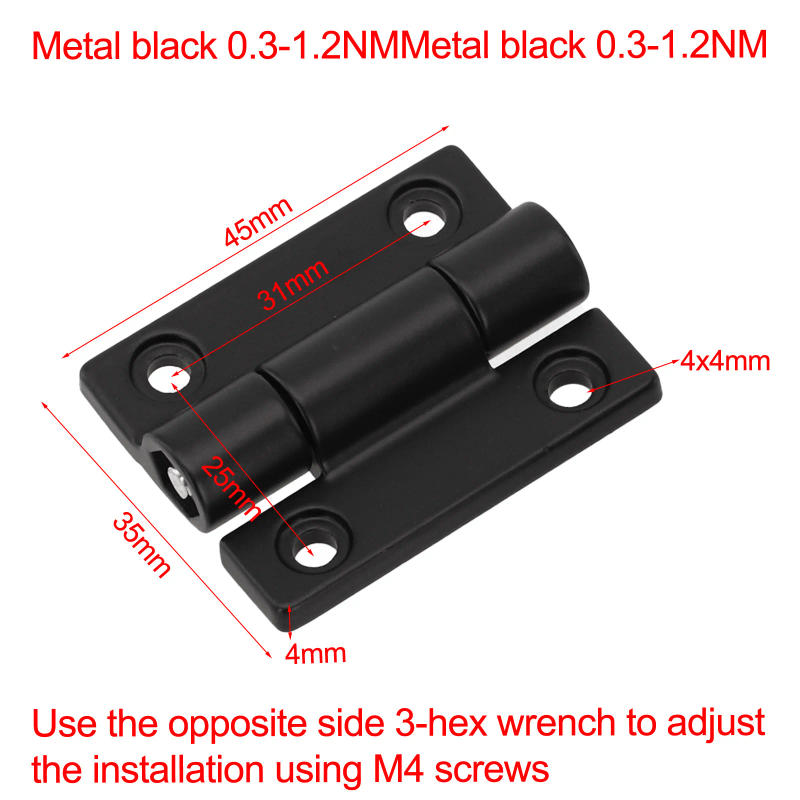 Description Picture 6 of item2PCS Random Stop Positioning Stop Flat Hinge Adjustable Torque Damping Hinge Shaft Cabinet Door Hinge Furniture Hardware
