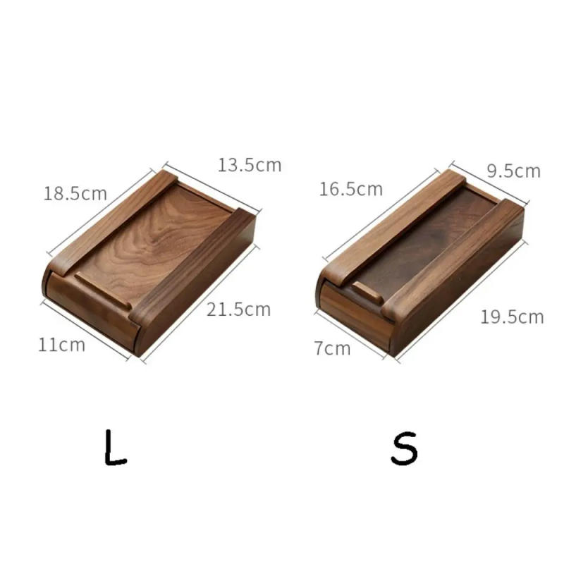 Description Picture 2 of itemPull Type Under Desk Natural Adhesive Bamboo/Walnut Home Storage Hidden Drawer Stationery Container Wooden Storage Drawer