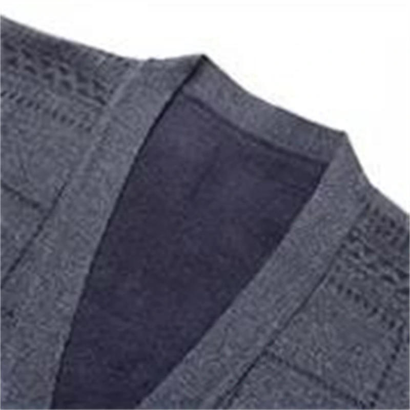 Description Picture 4 of itemNew Cardigan Men Sweater Knitted Jacket Coat Mens V Neck Knitwear Fashion Print Smart Causal Warm Knitting Cardigan Coat Men
