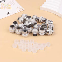 20Pcs/Pack Size 8MM Copper Light Emitting Diode LED Holder Mount Panel Display Thread Mount Holder Lamp Base Bulb Cup