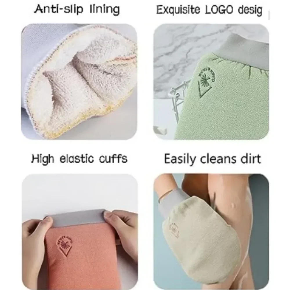 Description Picture 6 of itemExfoliating Bath Gloves Body Scrub Gloves SPA Shower Mitt Body Wash Sponge Massager Towel Rub Dead Skin Remover Bathroom Tools