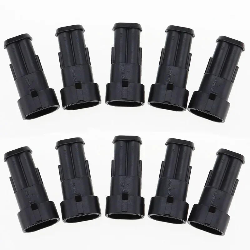 Description Picture 6 of itemPromotion! 10 Kit 2 Pin Way Waterproof Electrical Wire Connector Plug 1.5mm Terminals 2Pin HID Plug Auto Xenon lamp Plug