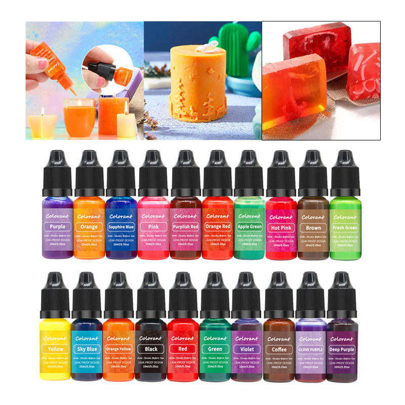 Description Picture 5 of item20Pcs Candle Color Dye Candle Making Dye Candles Pigment Dye Colors DIY Handmade Soap Candles Making 10ml Liquid Bath Colorant