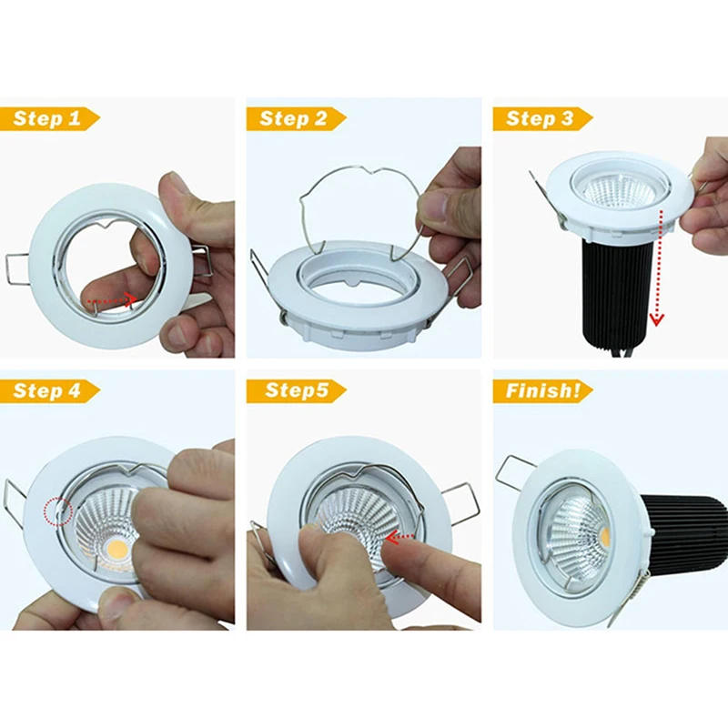 Description Picture 4 of itemLight Cup Bracket Card Ring Downlight Spotlight Spring Lamp MR16 MR11 Retaining Spring Clip Lighting Accessories Fixed Clip