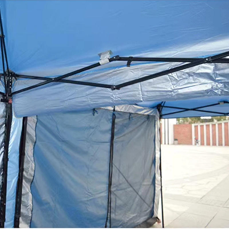 Description Picture 4 of item10x10 canopy connected with water guiding cloth seamlessly connects two canopies tent accessories waterproof space increased